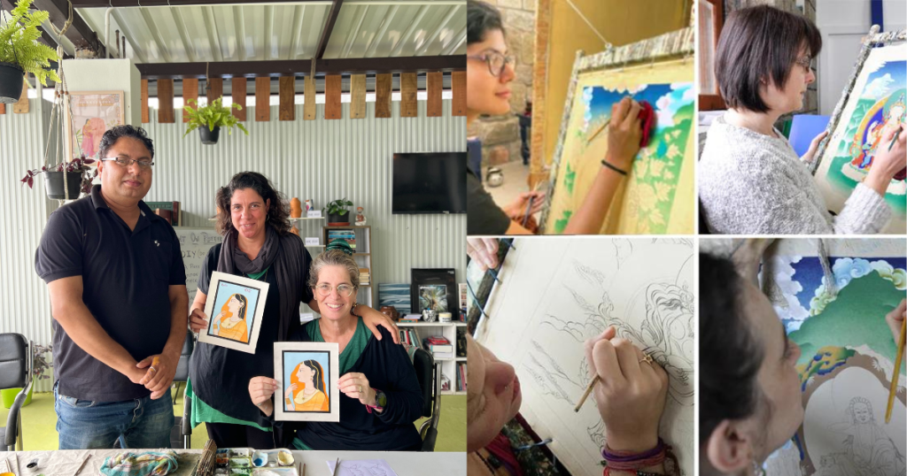 Kangra Painting and Thangka Painting in Dharamkot, Dharamshala, India